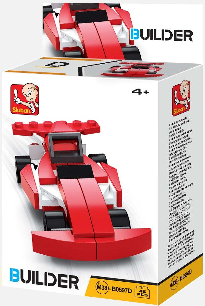 Builder Cars Building Brick Display Set, x2 of each kit