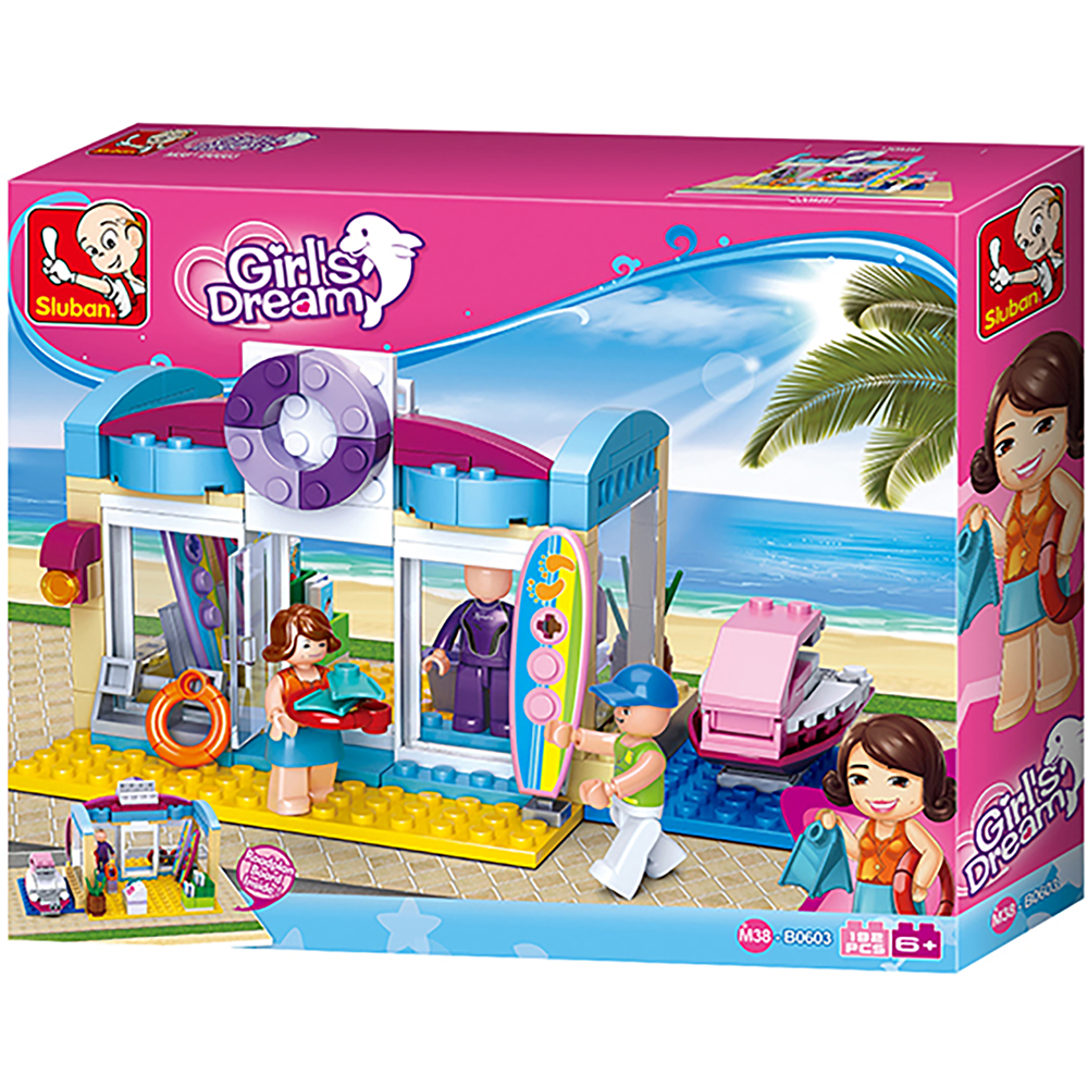 Girl's Dream Surf Shop Building Brick Kit (192 pcs) – Texas