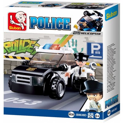 Police 4-in-1 Building Brick Display Set, x2 of each kit A-D