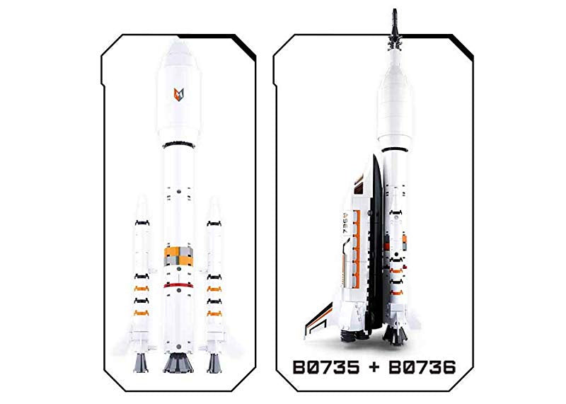 Saturn Space Rocket / Long March Rocket Building Brick Kit (167pcs)