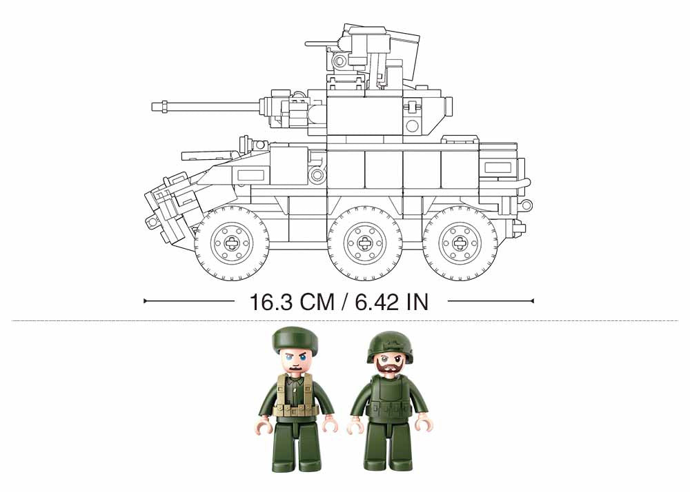 Model Bricks EBRC 6x6 Wheeled Infantry Combat Vehicle (384pcs)