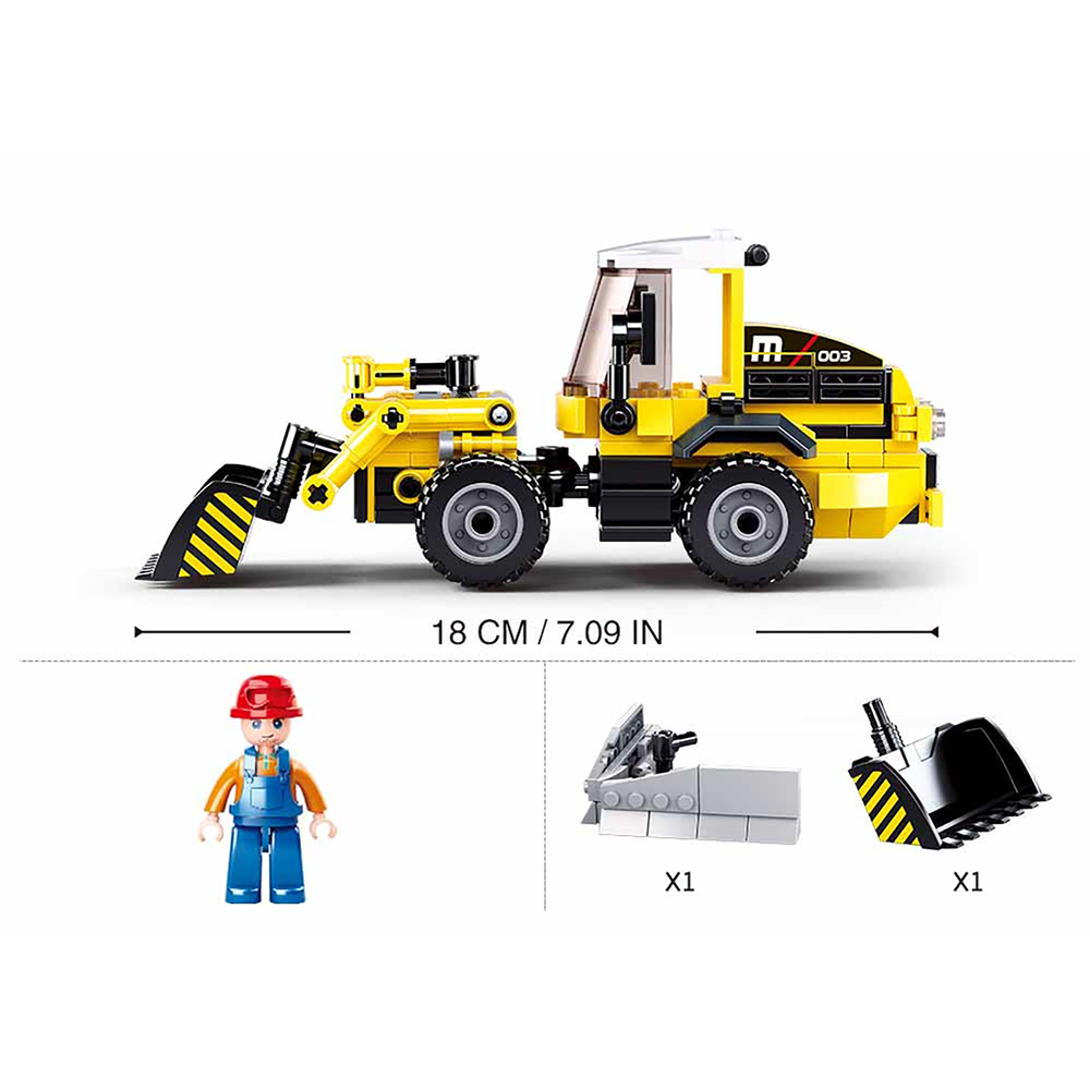 2-in-1 Forklift Construction Truck Building Brick Kit (200 pcs)