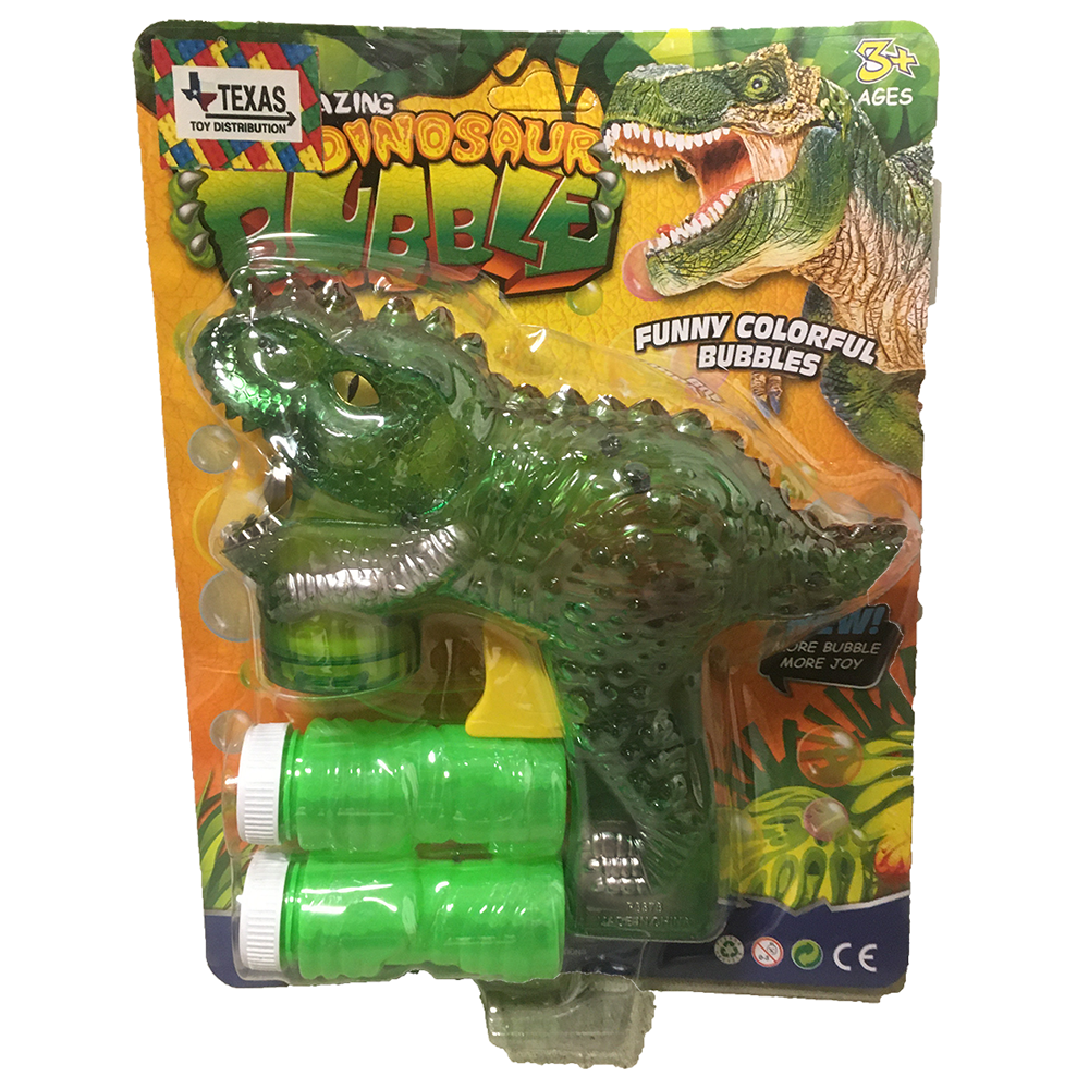Dinosaur Bubble Gun, Two Colors Green and Yellow Available