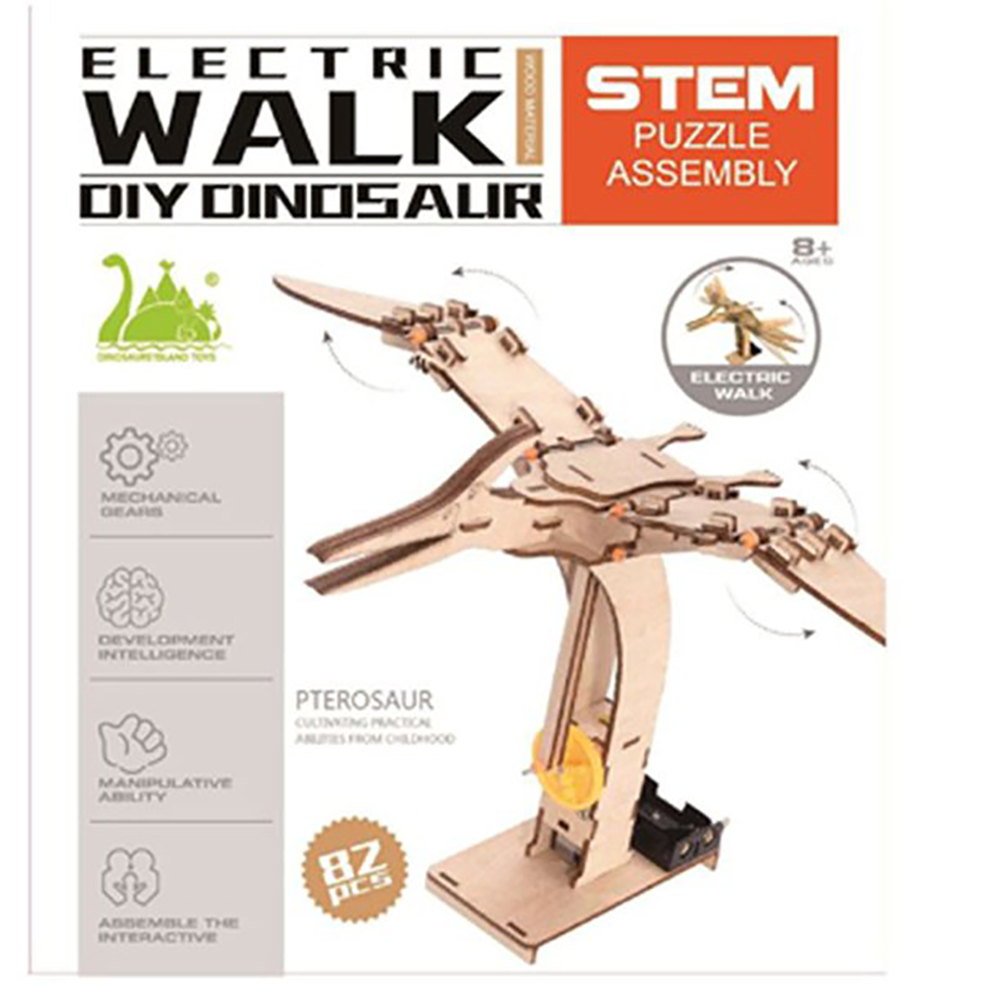 Pterosaur DIY Electric Puzzle Assembly STEM Kit – 82 pcs