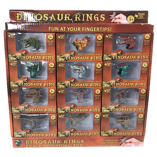 Dinosaur Ring Display Box, x12 Ring Assortment