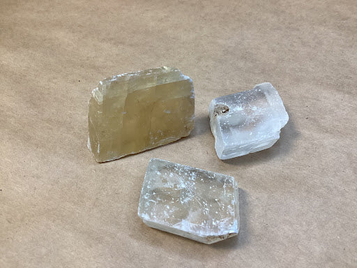 Double Refraction Yellow Calcite - IA2 - DinosOnly.com