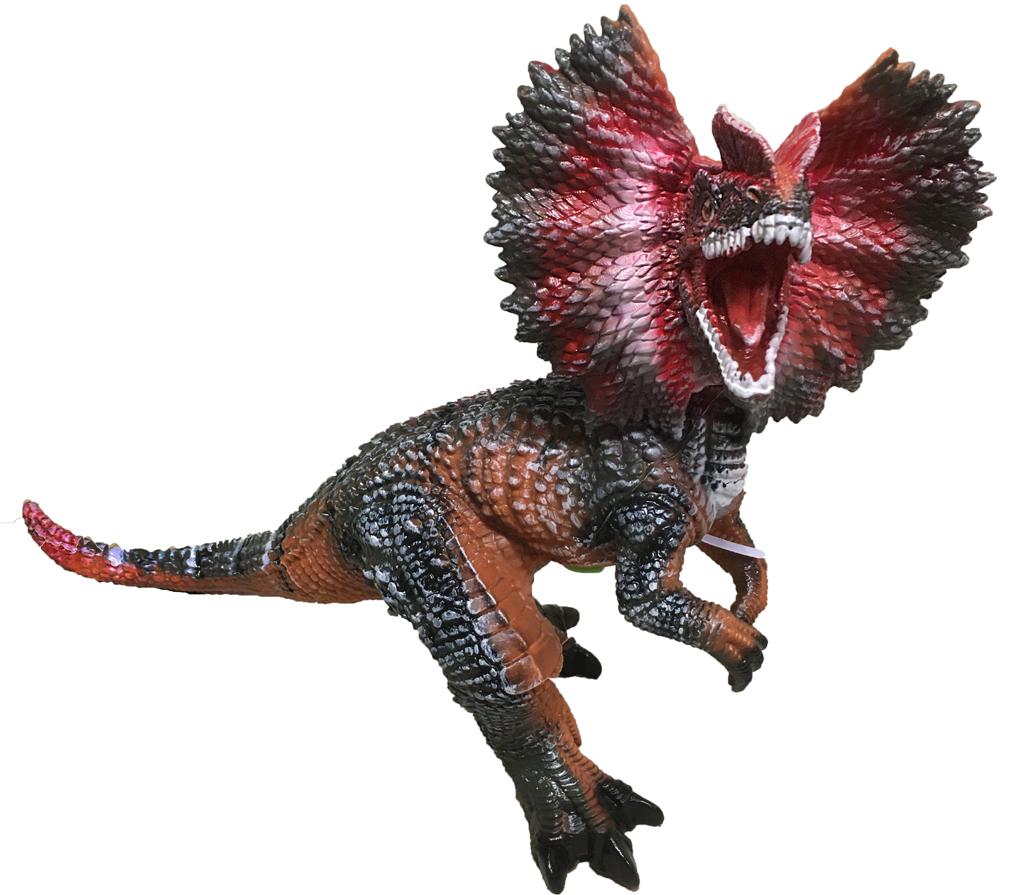 Dilophosaurus 17" Vinyl Dinosaur Figurine with Sound Effects