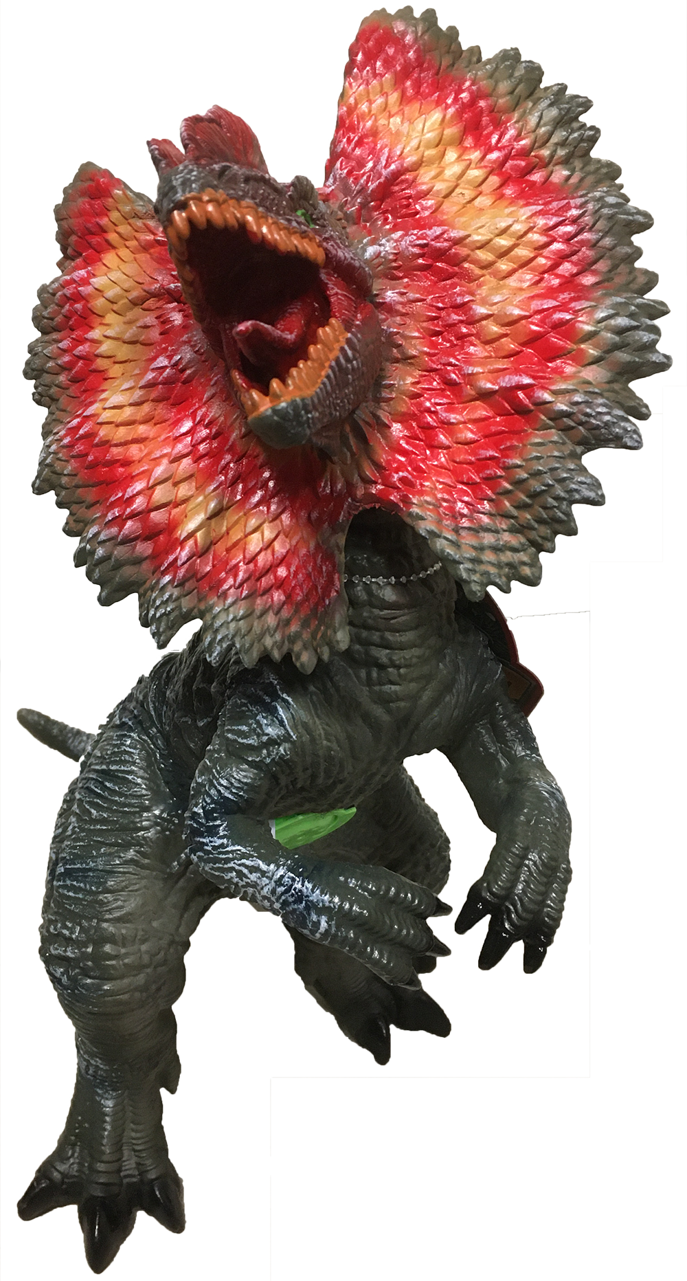 Dilophosaurus 20" Vinyl Dinosaur Figurine with Sound Effects