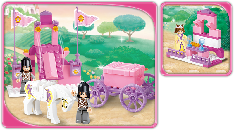Girl's Dream Royal Carriage Building Brick Kit (137 Pcs)