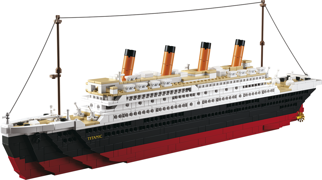 Titanic (Large Model) Building Brick Kit with Jack and Rose Figures (1012 Pcs)