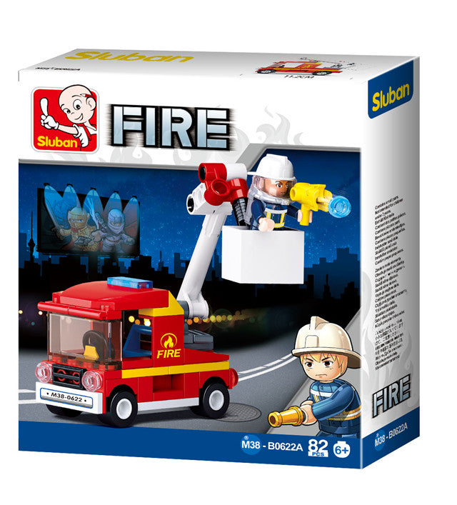 Fire Fighting 4-in-1 Building Brick Display Set