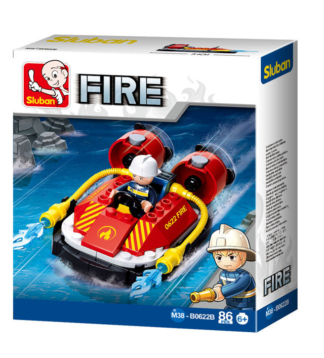 Fire Fighting 4-in-1 Building Brick Display Set