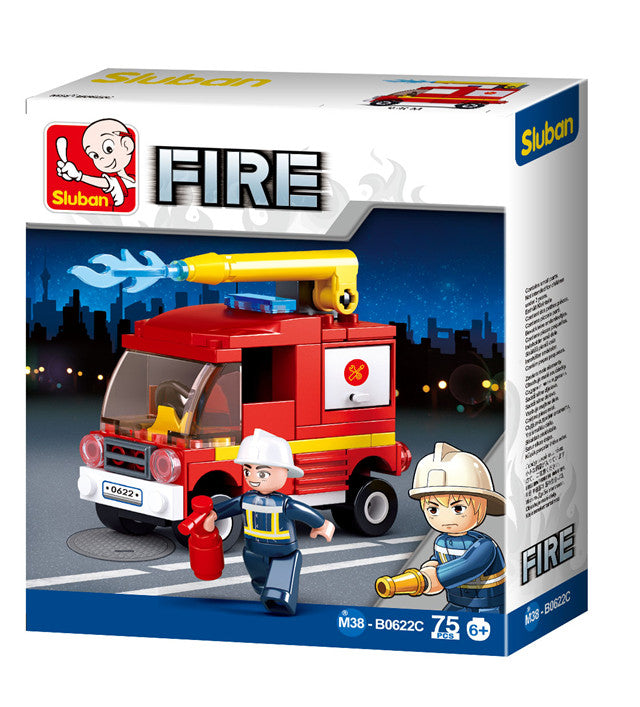 Fire Fighting 4-in-1 Building Brick Display Set