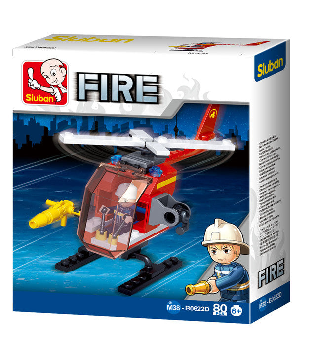 Fire Fighting 4-in-1 Building Brick Display Set