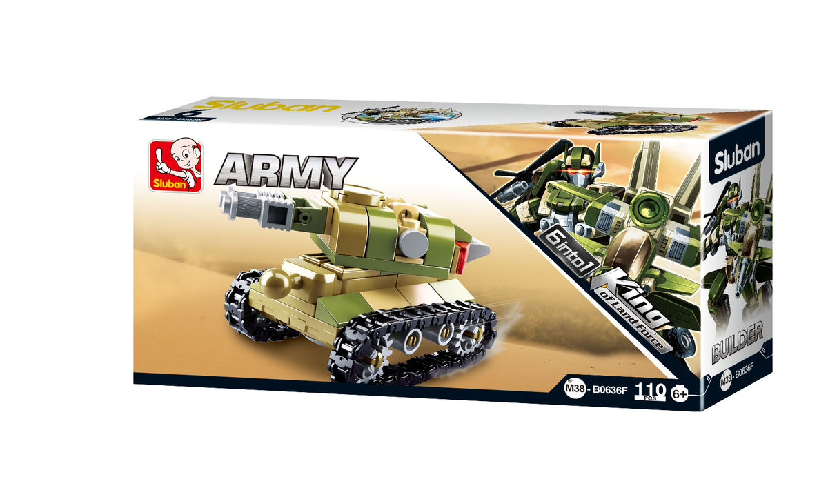 Army Transformer 6-in-1 Building Brick Display Set (448 Pcs)