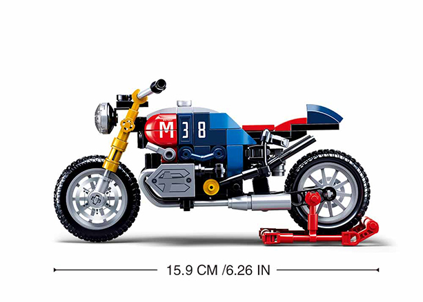 Colorful Motorcycle Building Brick Kit (197 pcs)