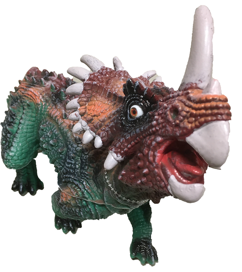 Styracosaurus 17" Vinyl Dinosaur Figurine with Sound Effects