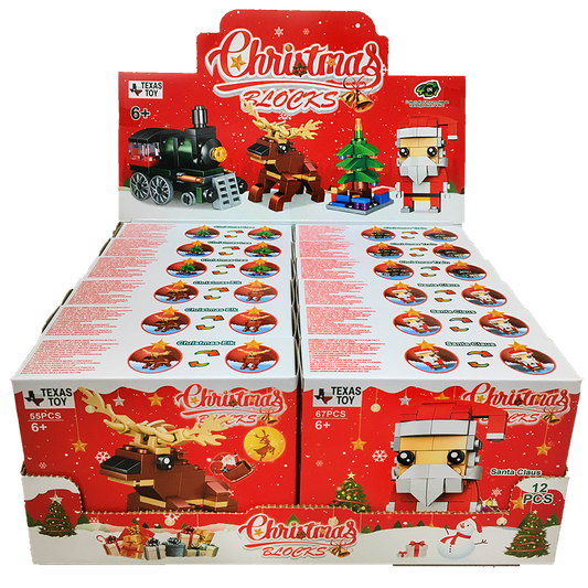 Christmas Blocks Display Set, Stocking Stuffer XMas Brick Kits