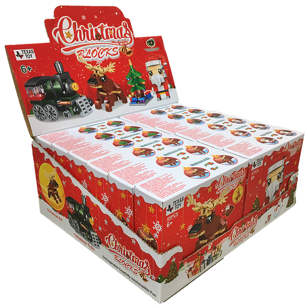 Christmas Blocks Display Set, Stocking Stuffer XMas Brick Kits