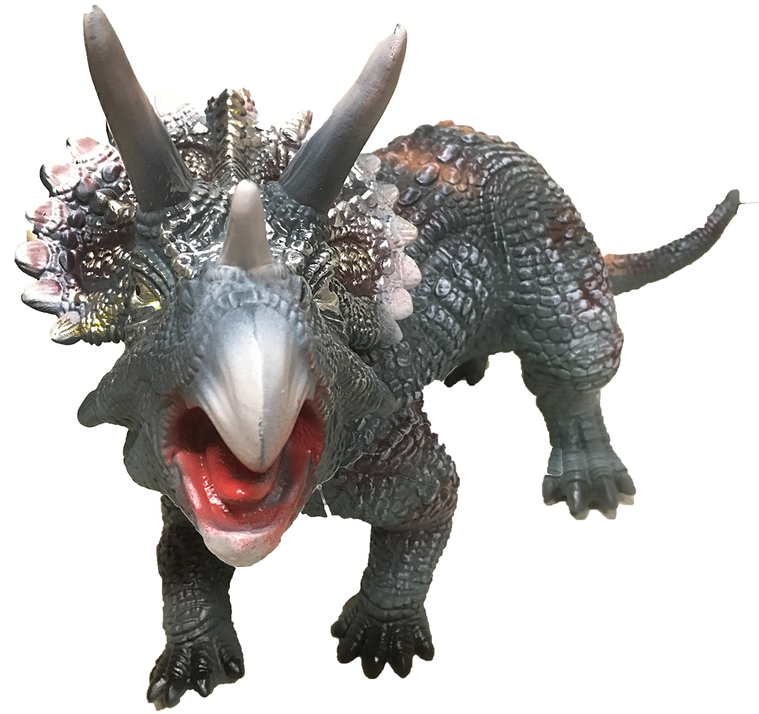 Triceratops 20" Vinyl Dinosaur Figurine with Sound Effects