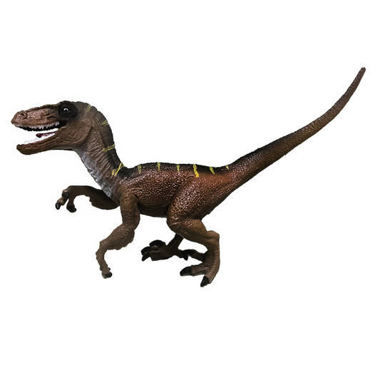 Brown Velociraptor Painted Resin Dinosaur Model Figure