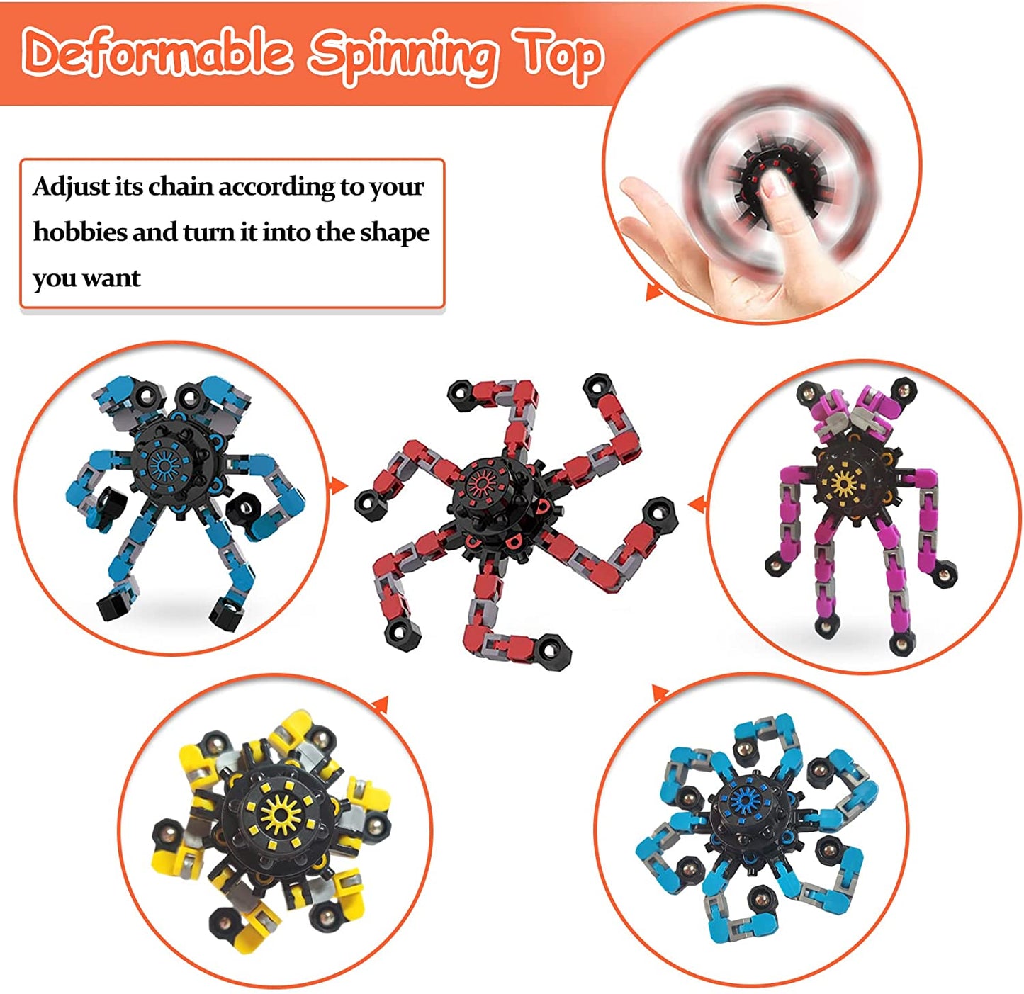 Gyro Formatron Fidget Spinners with Adjustable Arms