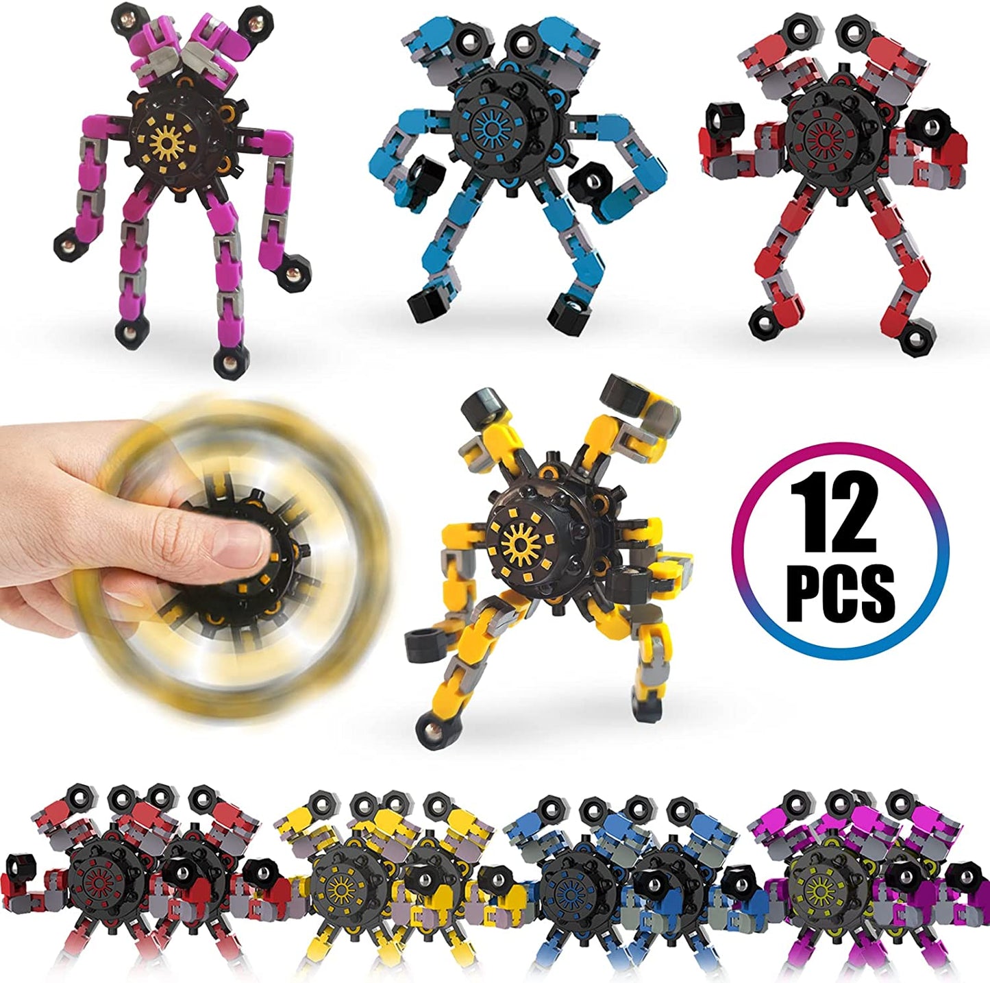 Gyro Formatron Fidget Spinners with Adjustable Arms