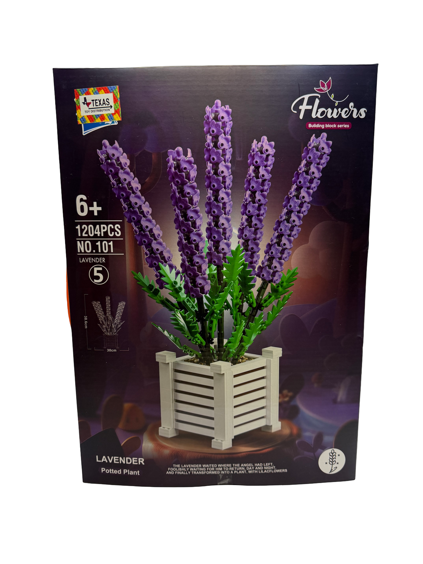 Lavender Potted Plant Building Brick set