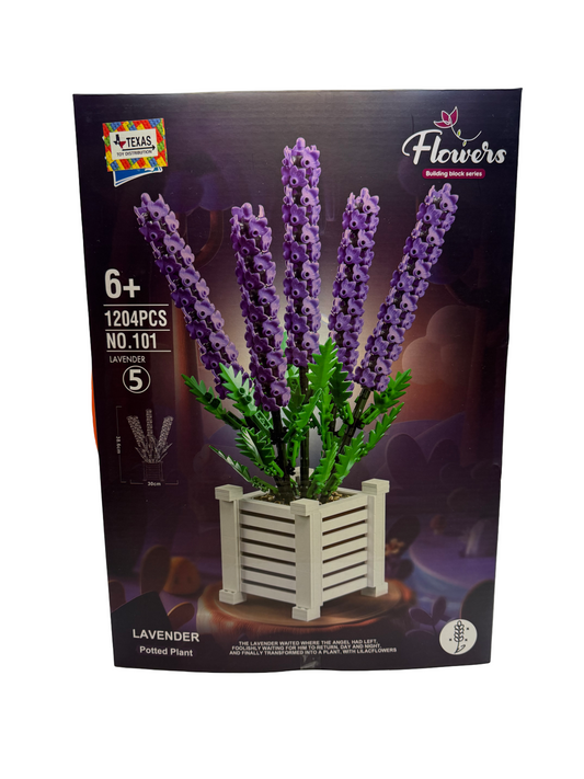 Lavender Potted Plant Building Brick set