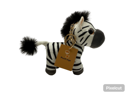 Zebra plush keychains