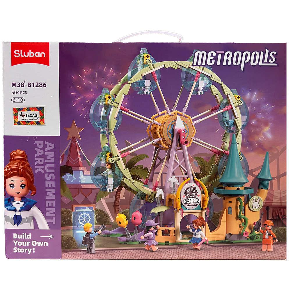 Metropolis Ferris Wheel Building Brick Kit (504 pcs)