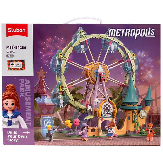 Metropolis Ferris Wheel Building Brick Kit (504 pcs)