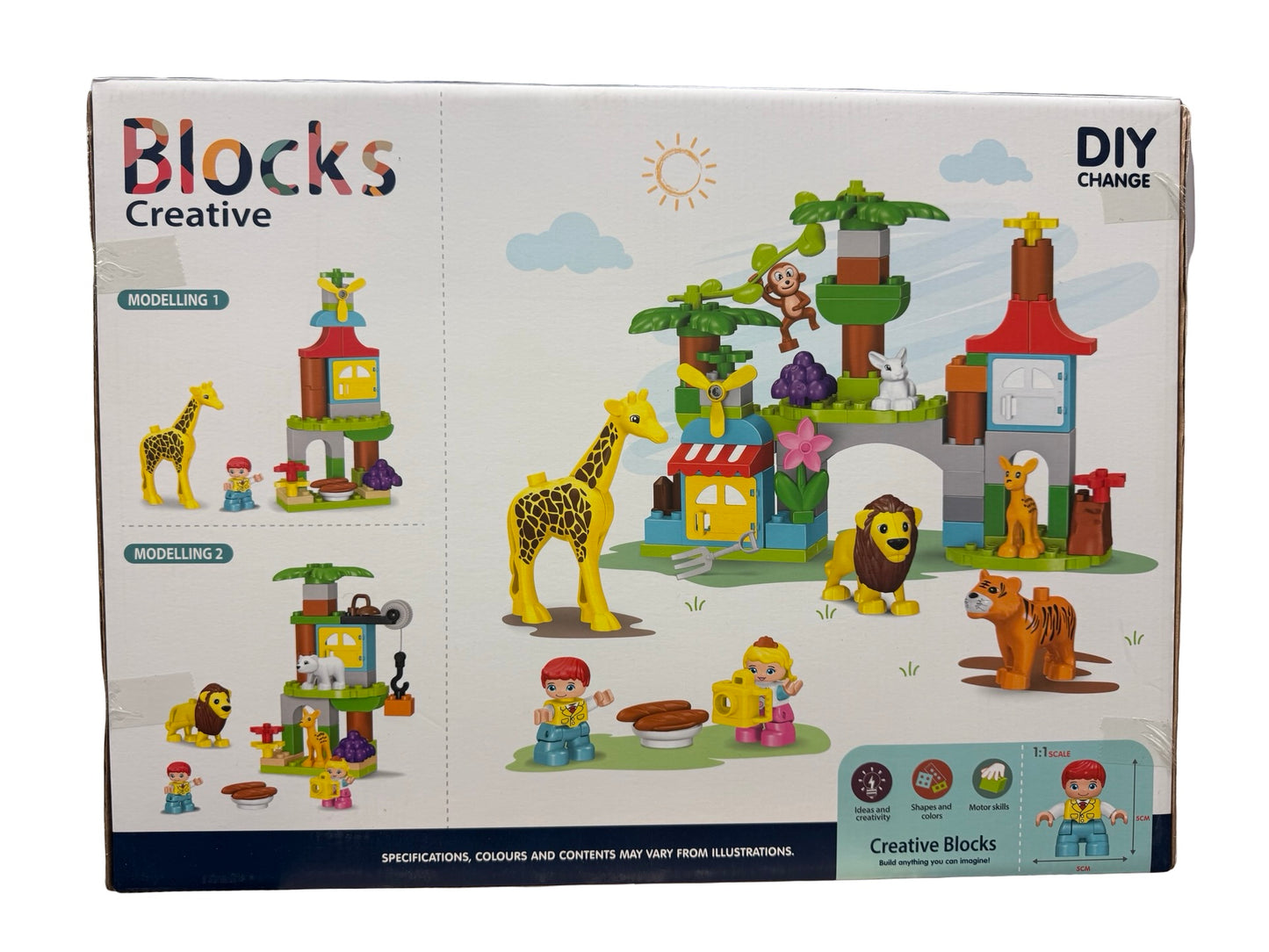Creative Blocks w/ Zoo Animals-78 pieces