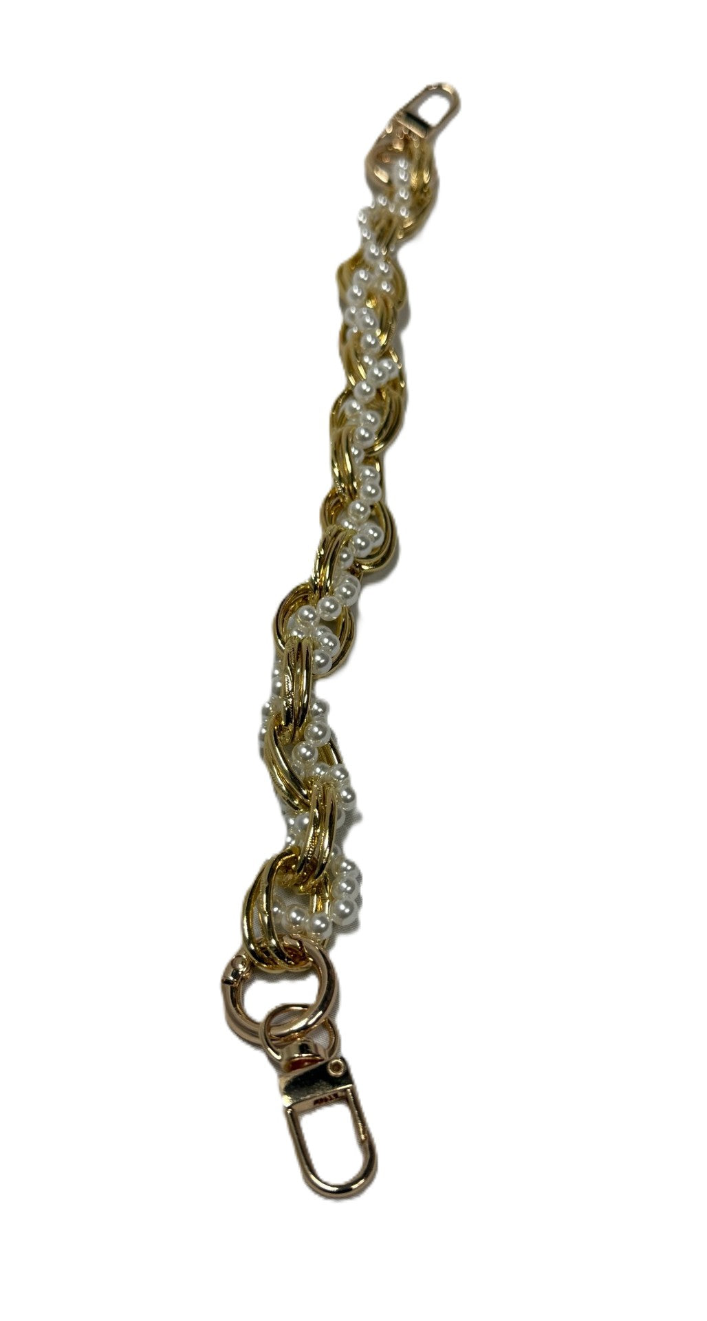 Pearl and Gold Lanyard 12"