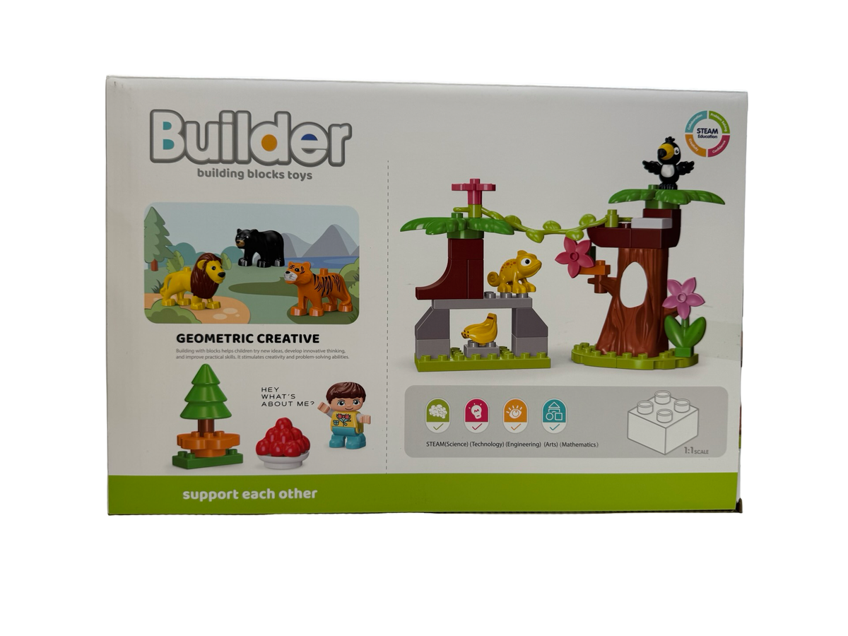 Building Blocks w/Animals Outdoor Scene (41 pcs)