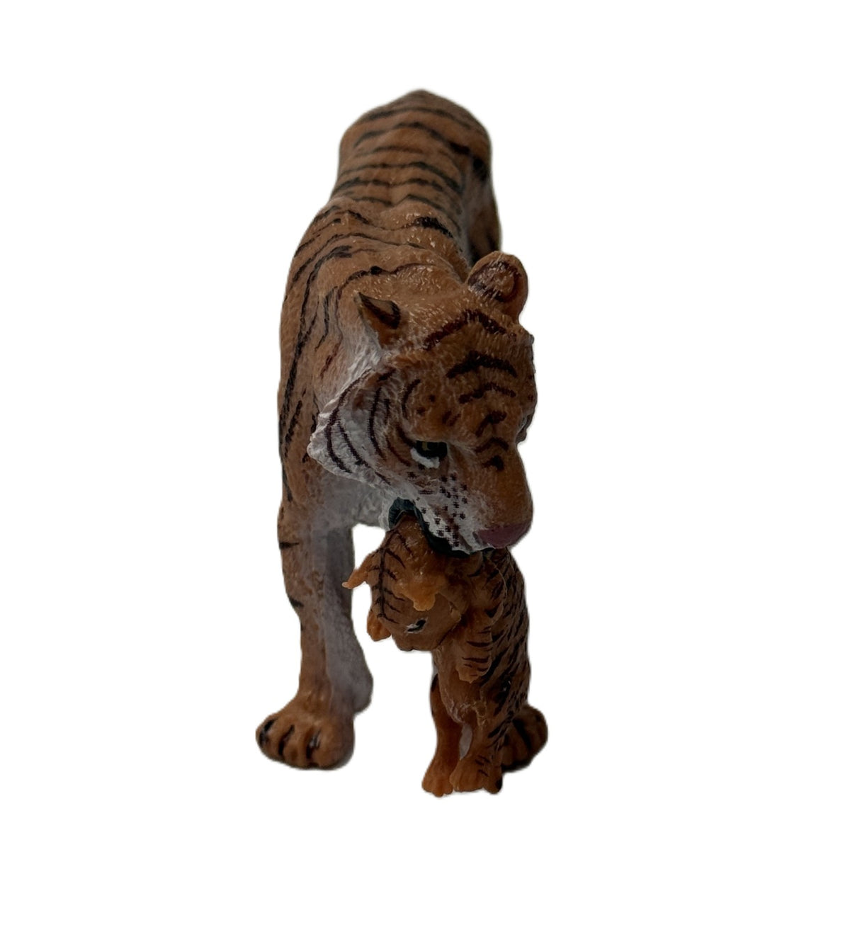 Orange Tiger with Cub Figurine 5"
