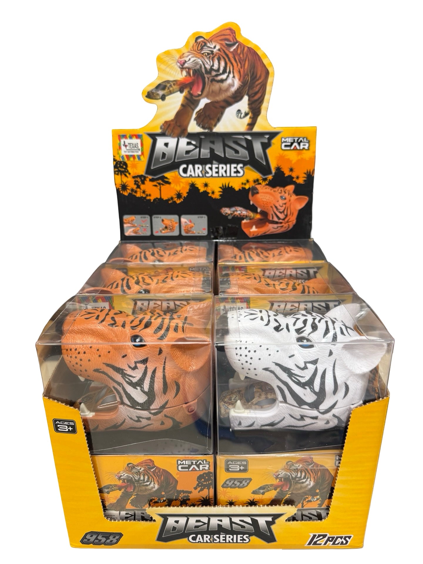 Beast Cars Tiger Head Car Launcher