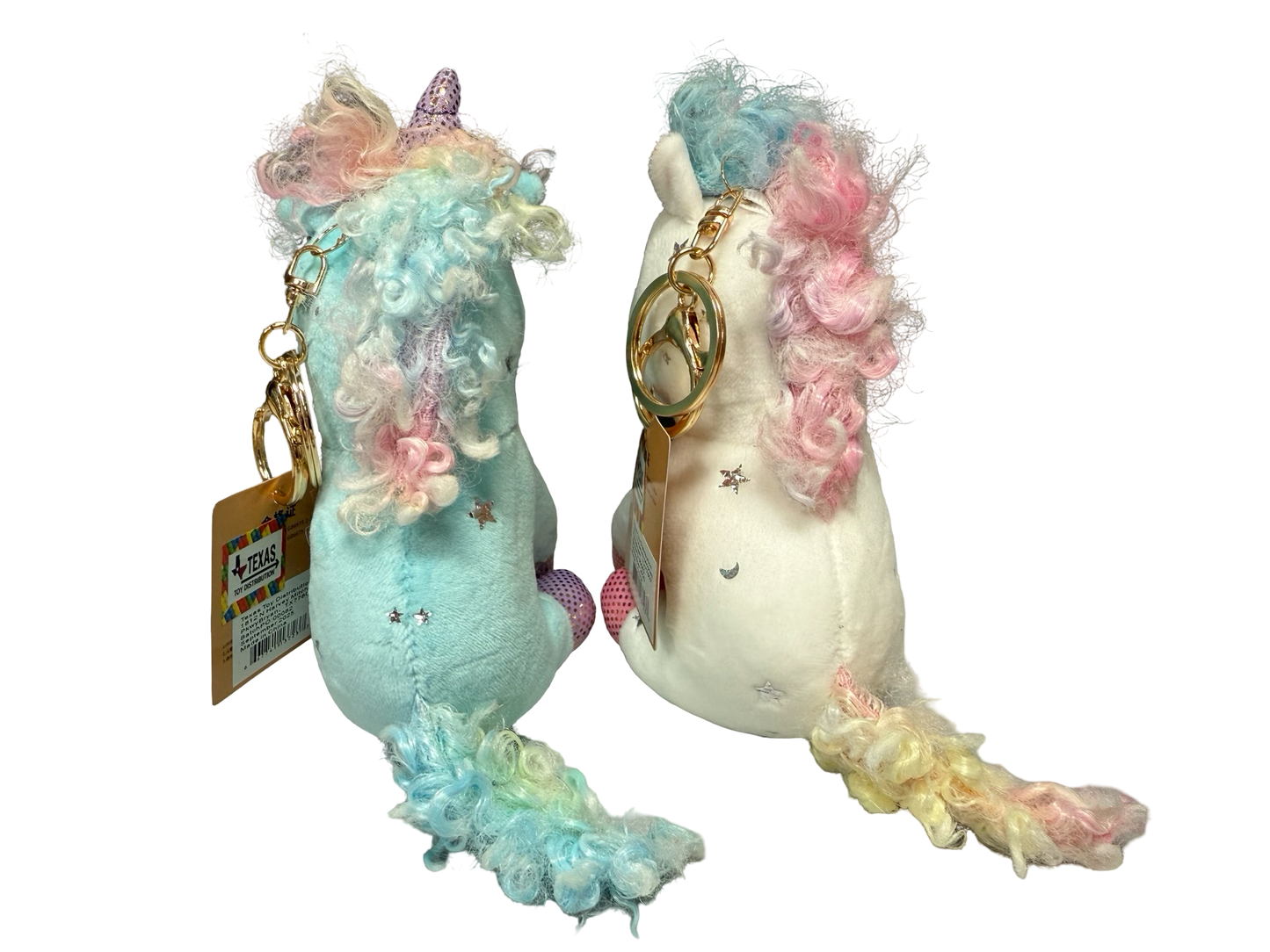 Blue & White Unicorn Keychains (Set of 2)