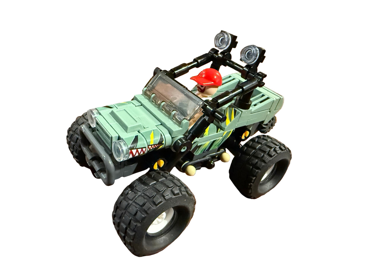 Off-Road Green Monster Truck Building Brick Kit (155 pcs)