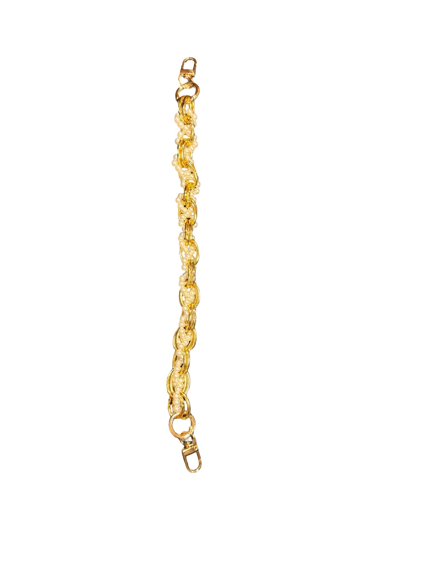 Decorative pearl & gold chain straps