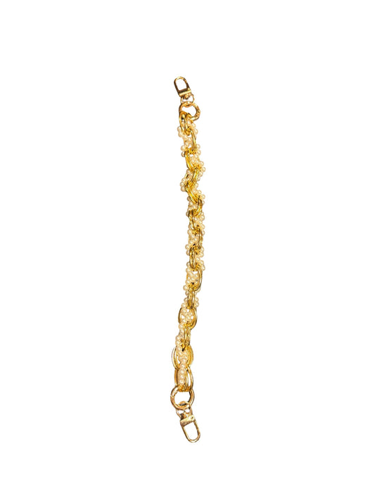 Decorative pearl & gold chain straps