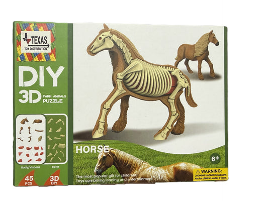 3D DIY Horse Body & Bone Puzzle-STEM