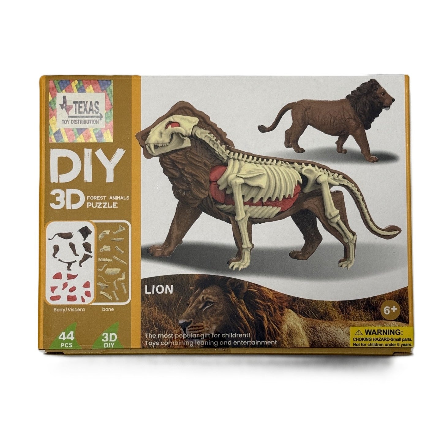 3D DIY Lion Body and Bone Puzzle - STEM