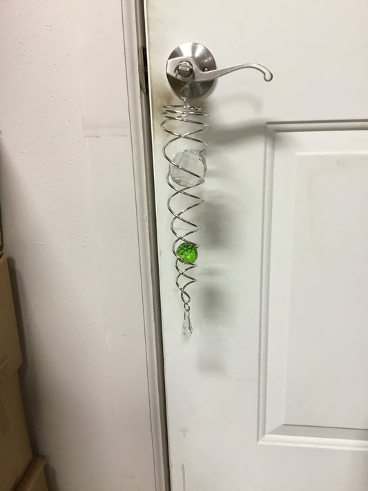 Wind Spinner Crystal Ball Triangle Hanger