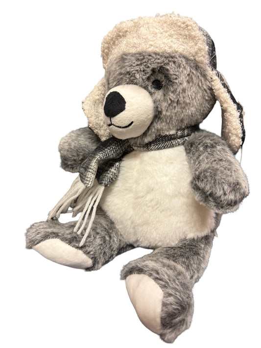 Grey Bear Plush Stuffed Animal