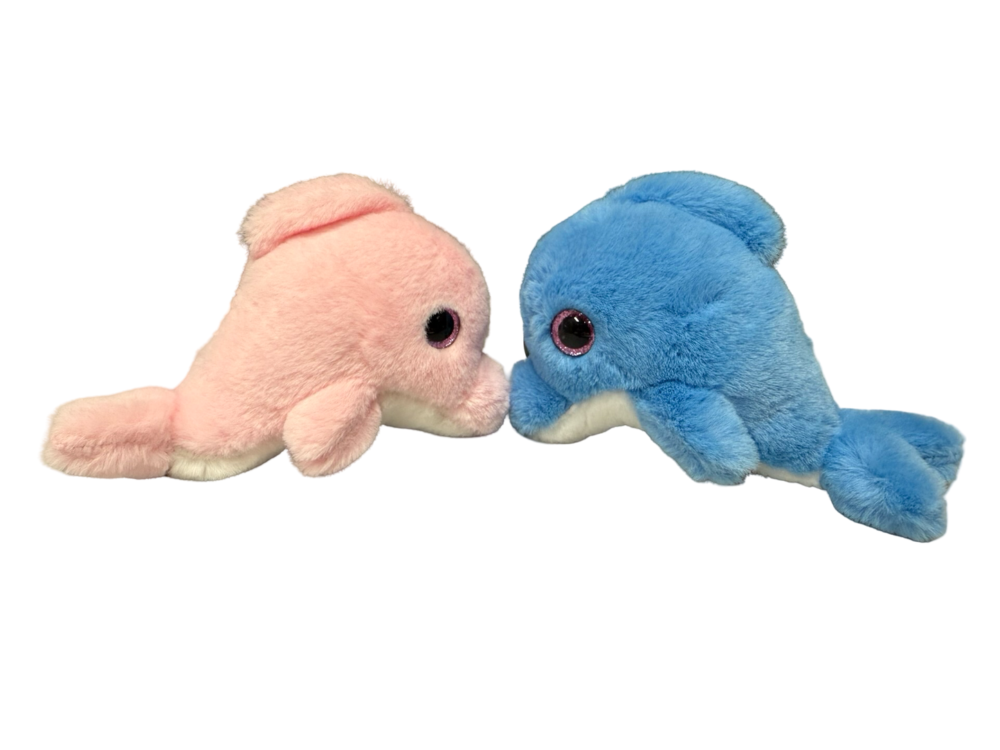 4" Blue and Pink Dolphin Keychains (Set of 2)