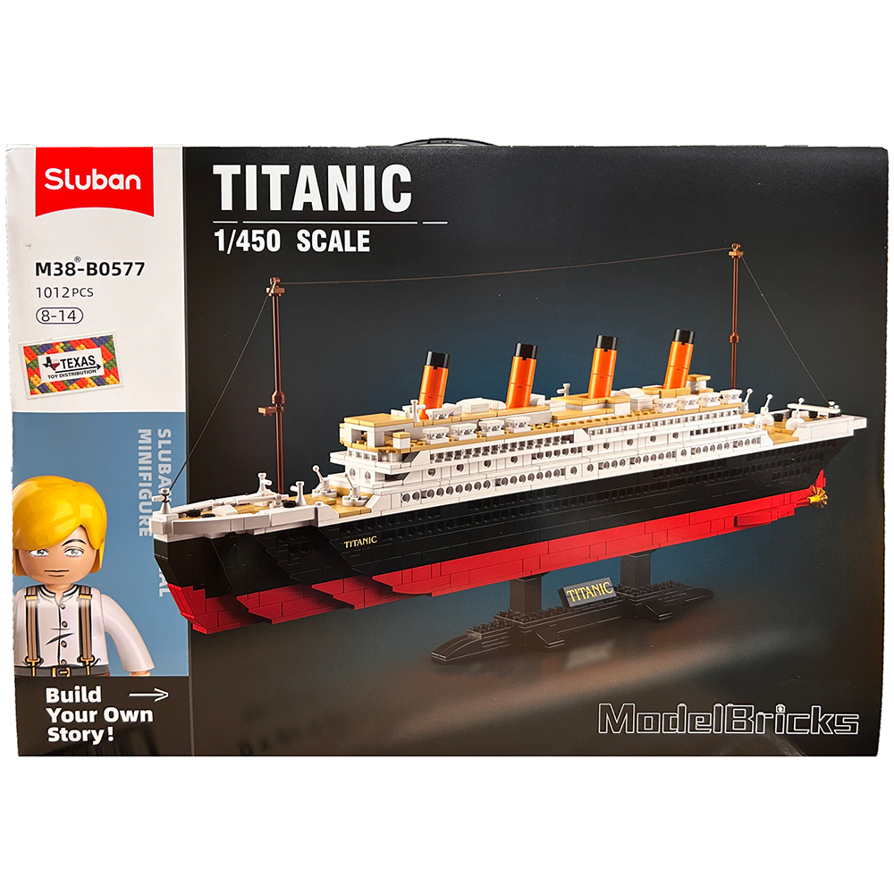 Titanic (Large Model) Building Brick Kit with Jack and Rose Figures (1012 Pcs)