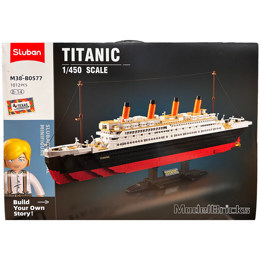 Titanic (Large Model) Building Brick Kit with Jack and Rose Figures (1012 Pcs)