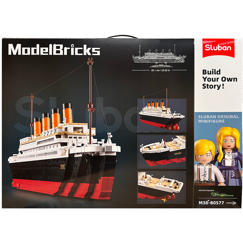 Titanic (Large Model) Building Brick Kit with Jack and Rose Figures (1012 Pcs)