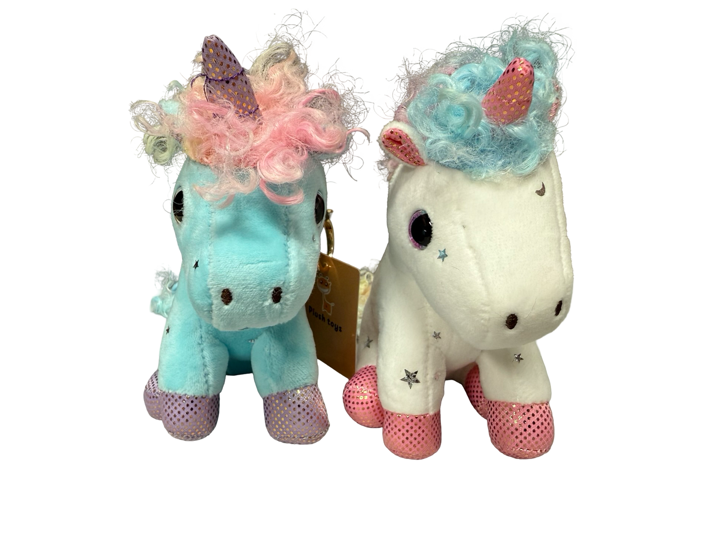 Blue & White Unicorn Keychains (Set of 2)